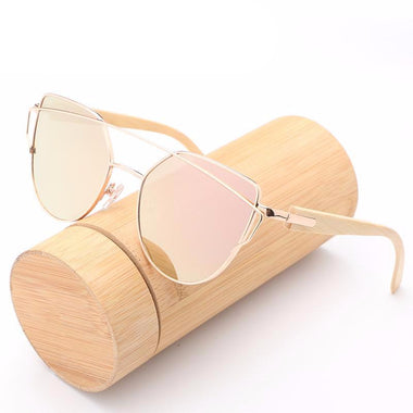 Cat Eye Wooden Sunglasses